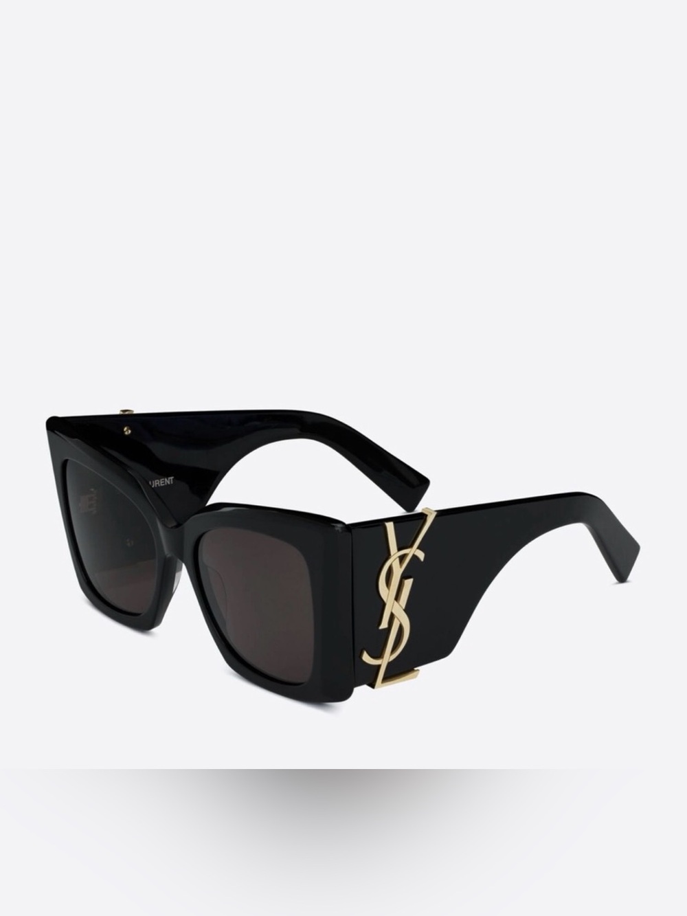 Saint Laurent Black Sunglasses with Gold YSL Logo